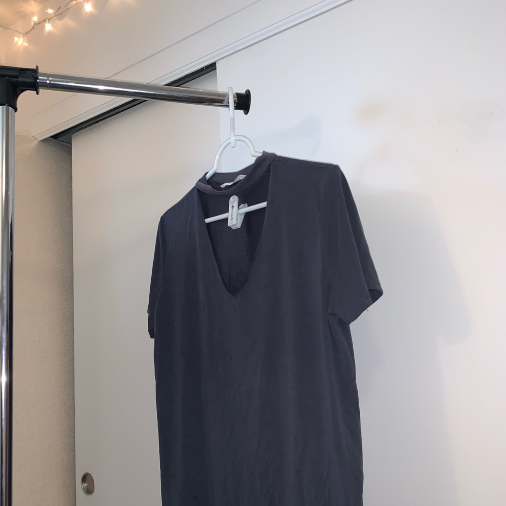 Small Dark Gray Choker Tee Shirt